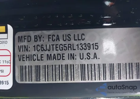 2024 Jeep Gladiator Mojave z USA, uszkodzony, nr VIN 1C6JJTEG5RL133915